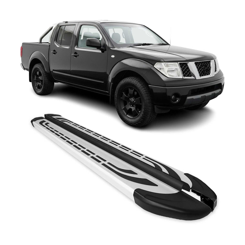 Trittbretter Seitenschweller für Nissan Navara D40 2005-2015 Double Cab Alu