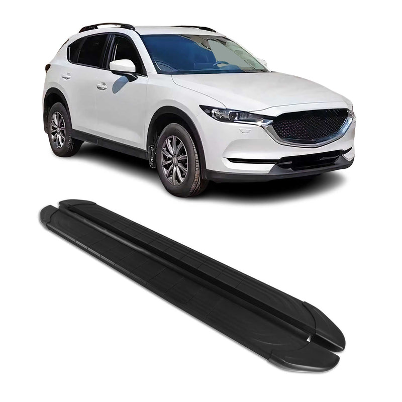 Trittbretter Seitenschweller für Mazda CX-5 2018-2025 Aluminium Schwarz 2tlg