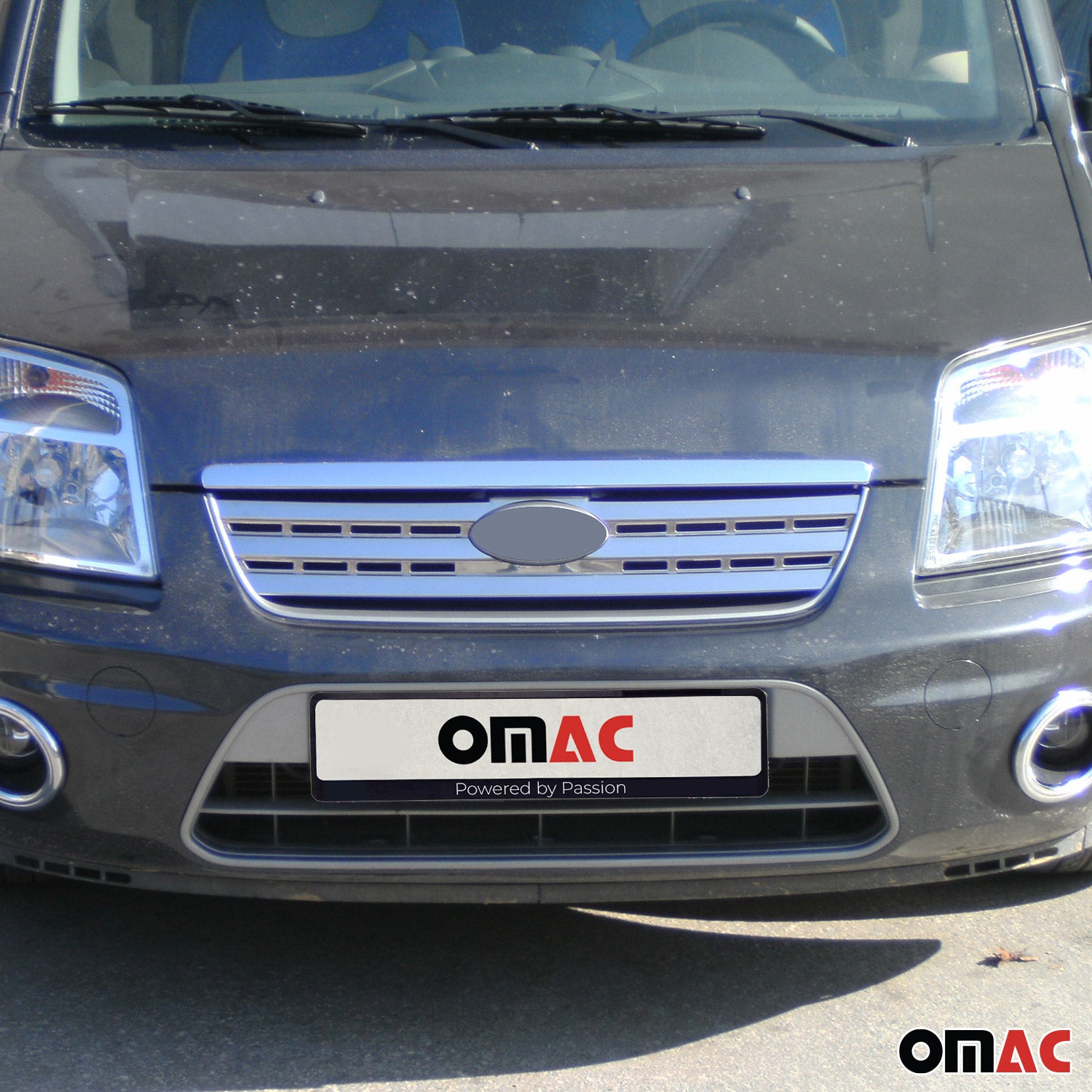Kühlergrill Leisten Grillleisten für Ford Connect 2009-2014 Edelstahl Chrom