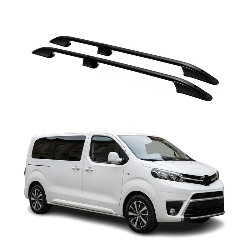Dachreling Dachgepäckträger für Toyota Proace 2016-2024 Kurzer L1 Alu Schwarz