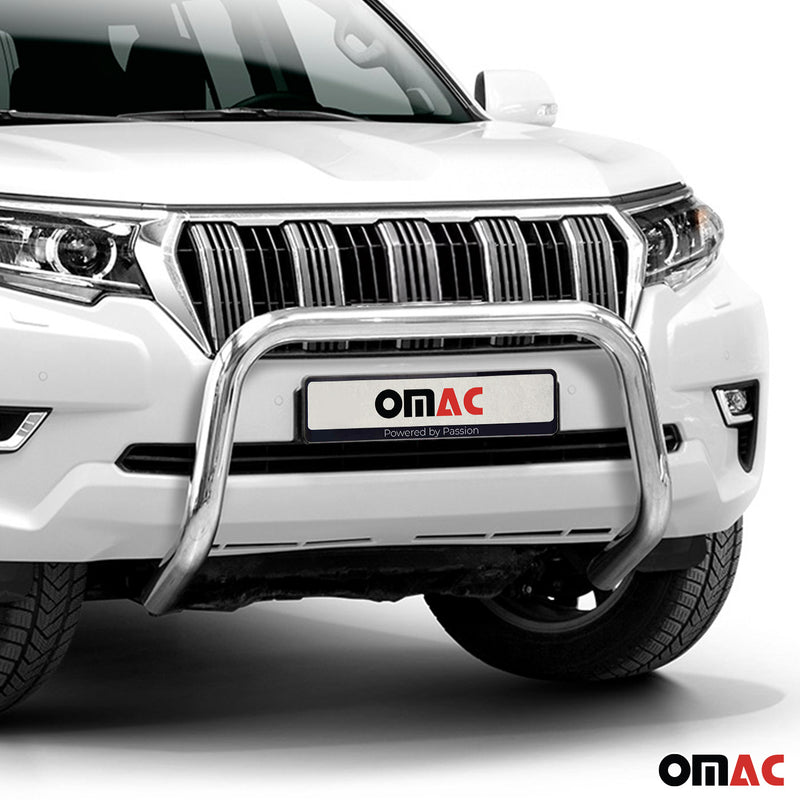 Stahl Frontbügel Frontschutzbügel für Toyota Land Cruiser 150 2017-22 ABE Silber