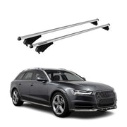 Menabo Dachträger Grundtäger für Audi A6 C7 Allroad 2012-2018 75kg Alu Silber 2x