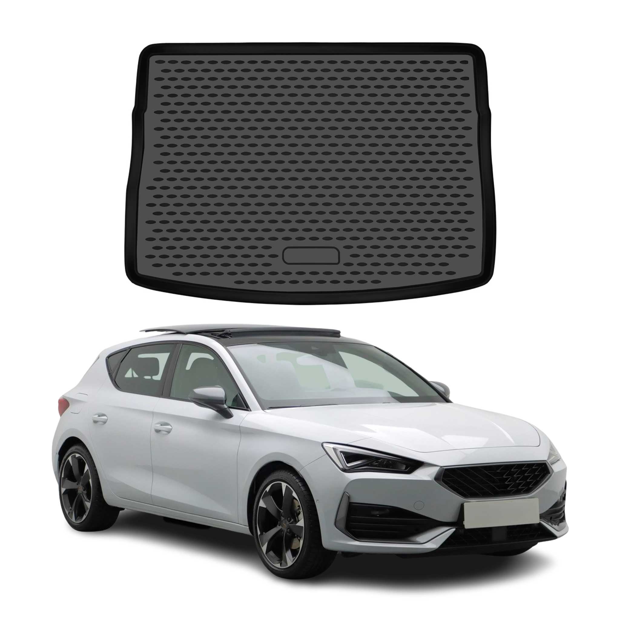 Kofferraummatte für Seat Leon / Cupra Leon mk4 Kombi 2020-2026 obere TPE Schwarz