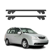 Dachträger Grundtäger für Kia Carens I 1999-2006 Aluminium 90kg TÜV Schwarz 2tlg