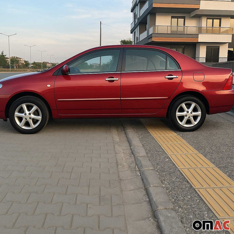 Fensterleisten Zierleisten für Toyota Corolla Stufenheck 2002-2007 Chrom 4tlg