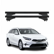 Menabo Dachträger für KIA Ceed Sportswagon 2019-2026 Aluminium Schwarz 2 tlg