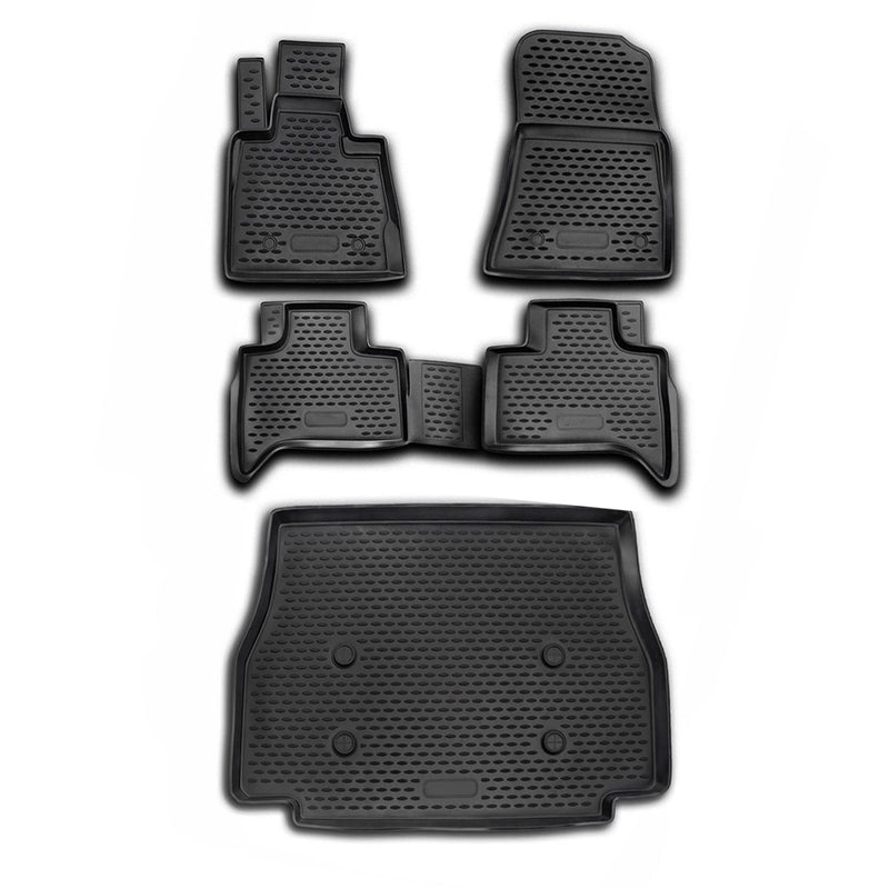 Fußmatten & Kofferraumwanne Set für BMW X5 E53 1999-2006 Gummi TPE Schwarz 5x