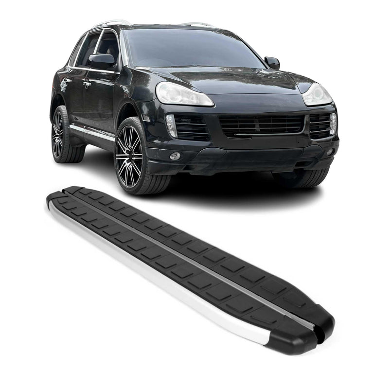 Seitenbretter Trittbretter für Porsche Cayenne 955 9PA 2003-2011 Alu Schwarz