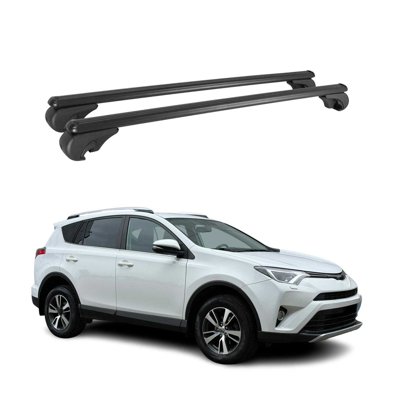 Dachträger für Toyota RAV4 2016-2018 Gepäckträger Grundträger Alu Schwarz 2x