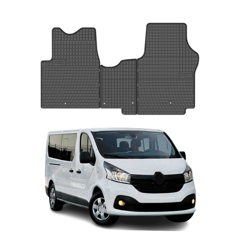 OMAC Gummi Fußmatten für Opel Vivaro 2014-2019 Automatten Gummi TPE Schwarz 3tlg