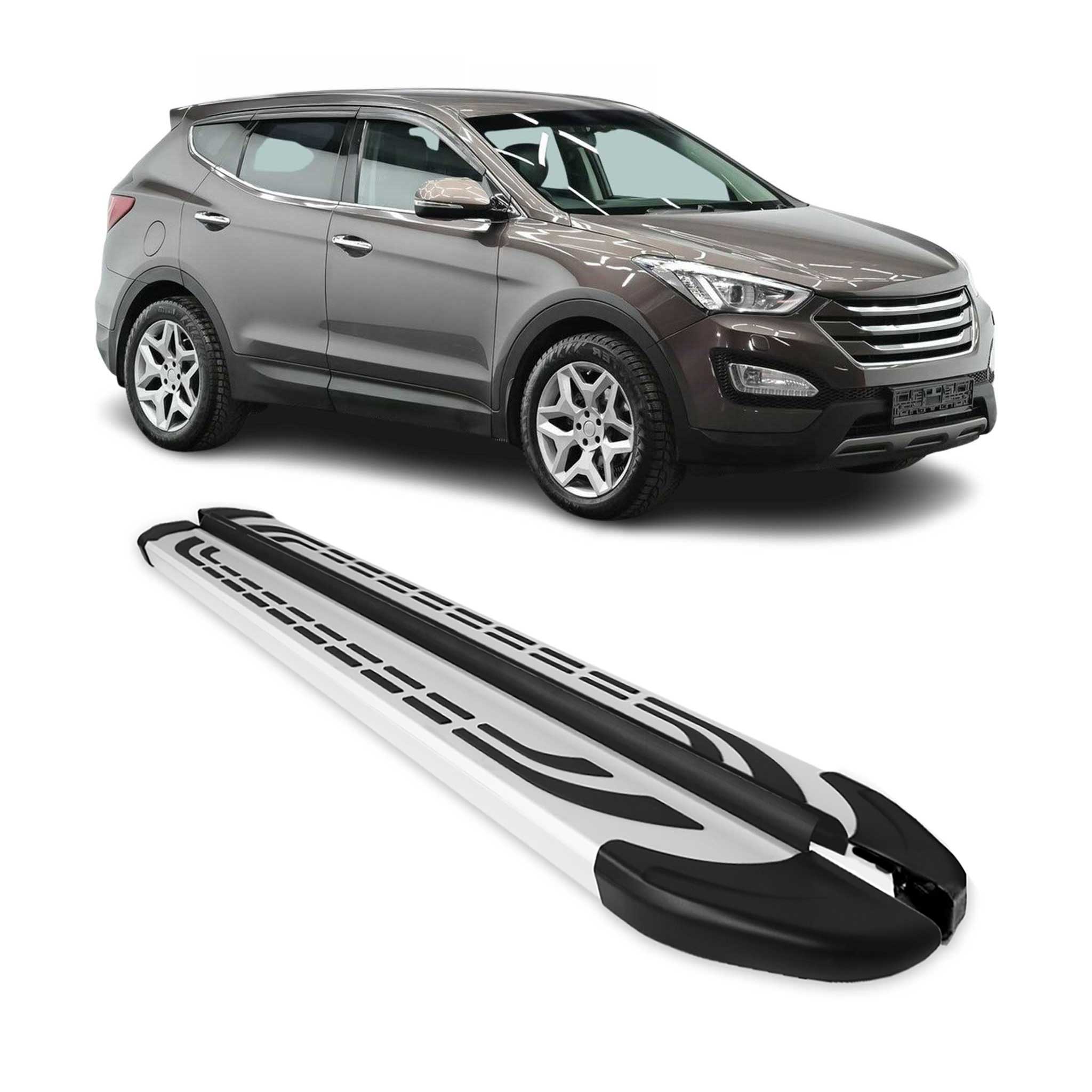 Trittbretter Seitenschweller Seitenbretter für Hyundai Santa Fe 2013-2018 Alu