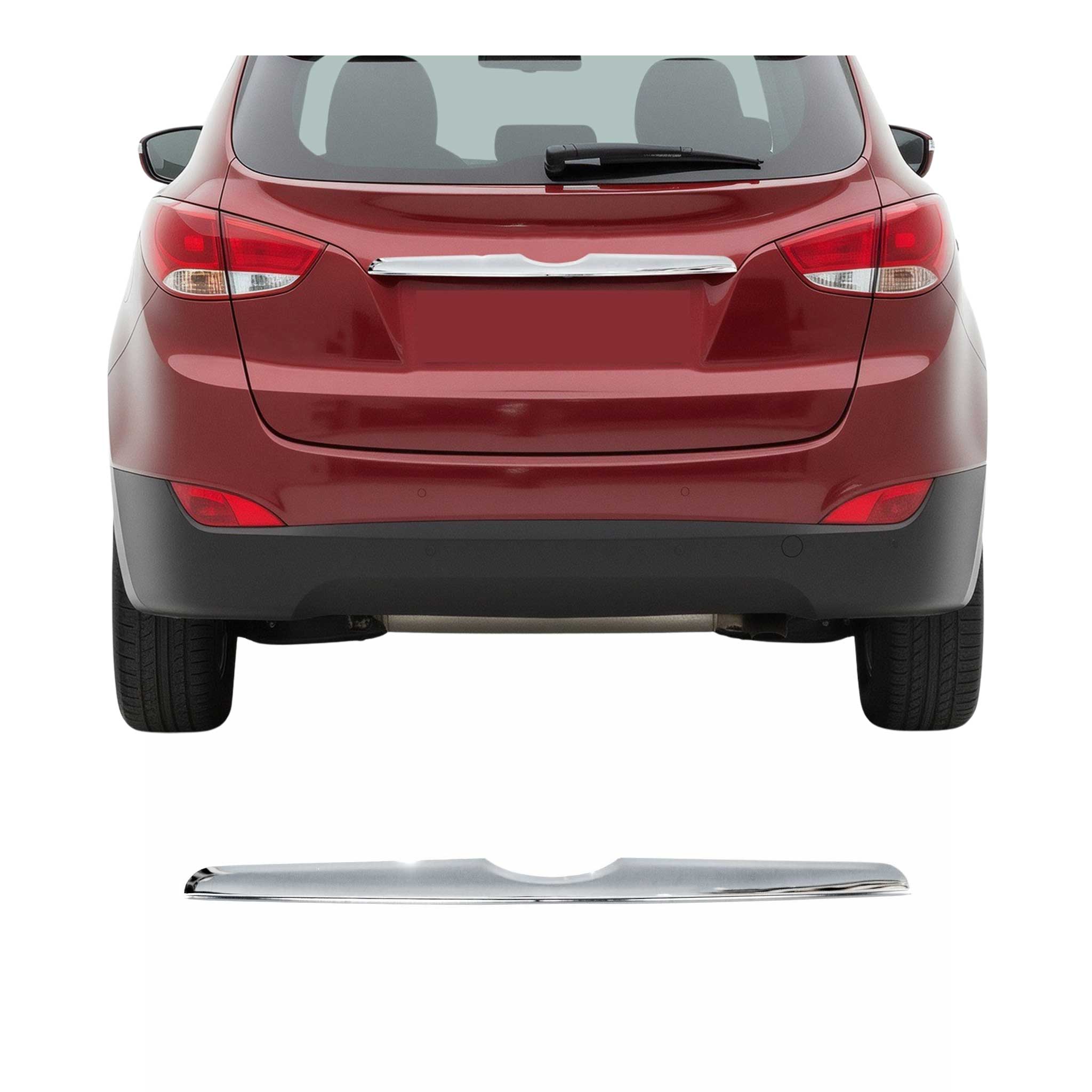 Kofferraumleiste Heckklappe Leiste für Hyundai ix35 2010-2015 Chrom ABS Silber