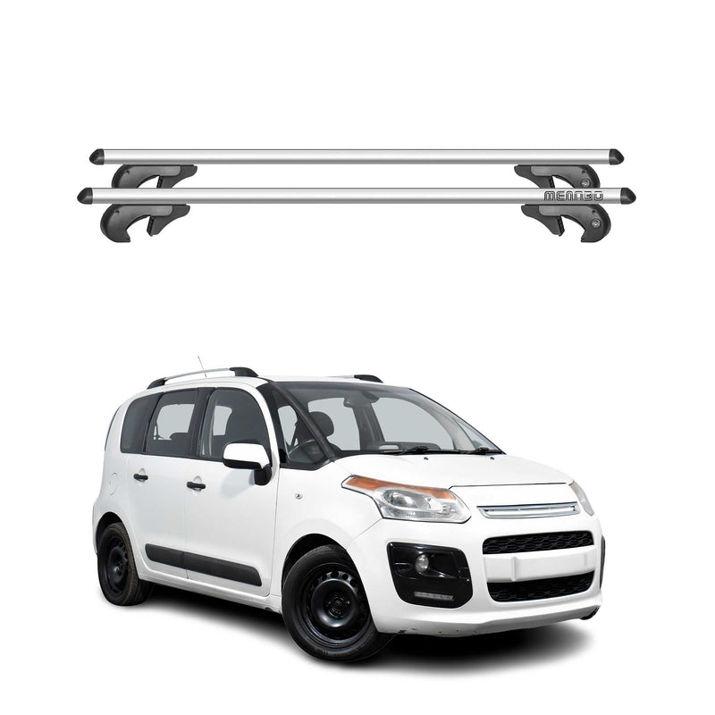 Menabo Dachträger Grundtäger für Citroen C3 Picasso 2008-2017 90kg Alu Silber 2x