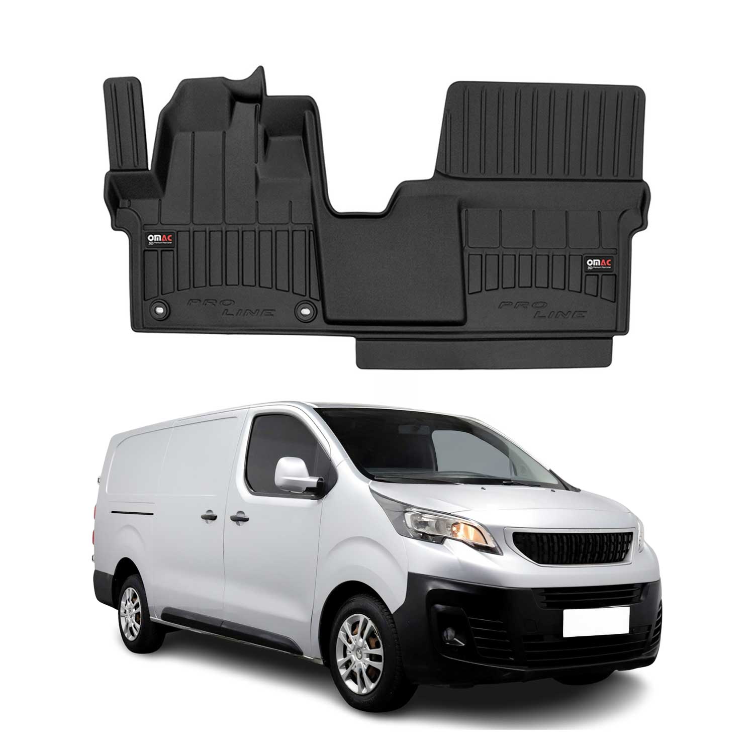 OMAC Gummi Fußmatten für Peugeot Expert 2016-2026 Premium TPE Automatten 1tlg