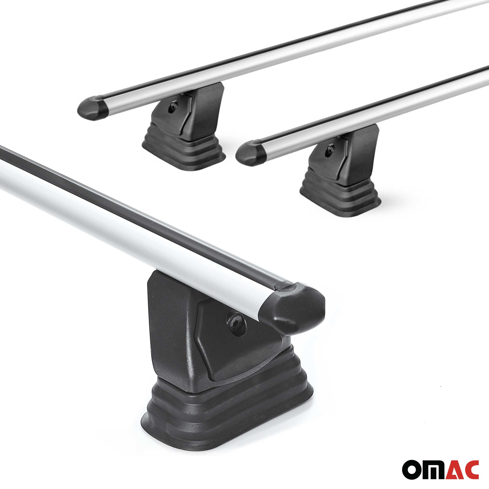 Alu Dachträger für Opel Corsa E 2014-2019 TÜV T-Nut Abschließbar 2tlg Silber