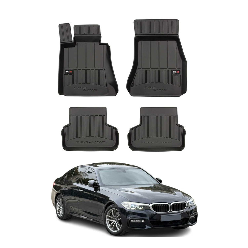 OMAC Gummi Fußmatten für BMW 5er Limo Touring G30 G31 2017-2024 Premium TPE 4tlg