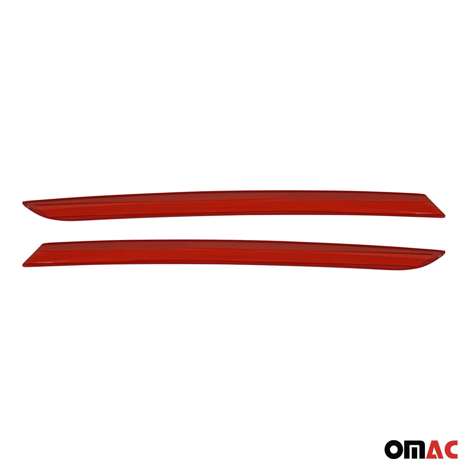 Kühlergrill Leisten Grillleisten für Renault Clio 2012-2019 Edelstahl Rot 2tlg