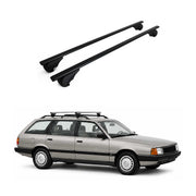 Dachträger Grundträger für Audi 100 Avant 1983-1991 Metall Schwarz 2tlg