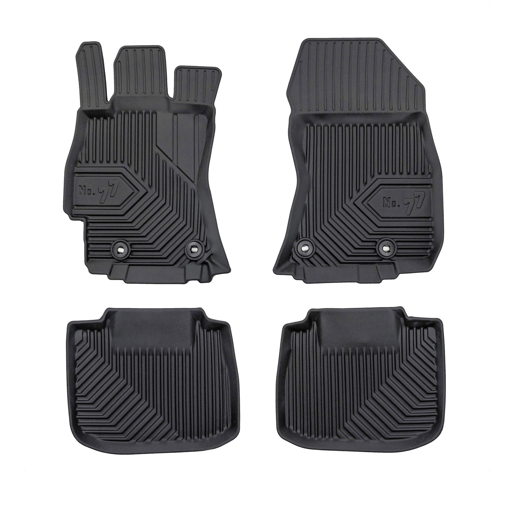 Fußmatten Gummimatten No.77 für Subaru Outback V 2014-2019 TPE Schwarz 4 tlg