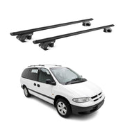Dachträger Grundtäger für Chrysler Grand Voyager 1995-2007 Alu Schwarz 2 tlg ABE