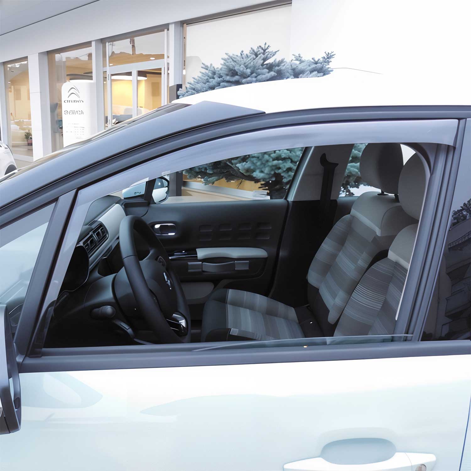 Windabweiser Regenabweiser für Citroen C3 2016-2024 Dunkel Acryl 2tlg