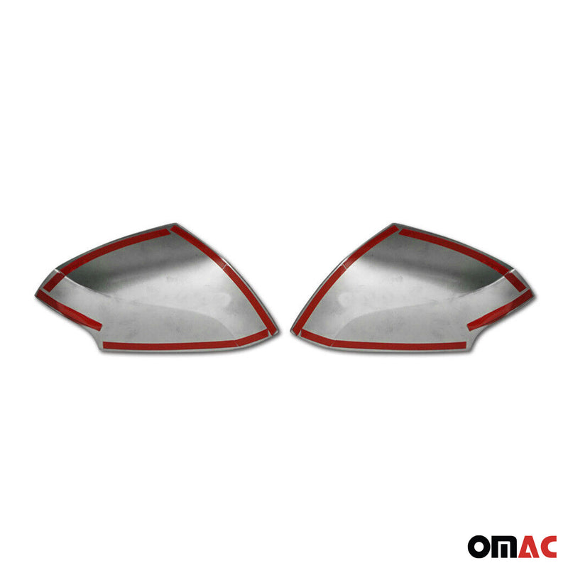 Spiegelkappen Spiegelabdeckung für Renault Laguna 3 2007-2012 Edelstahl Silber