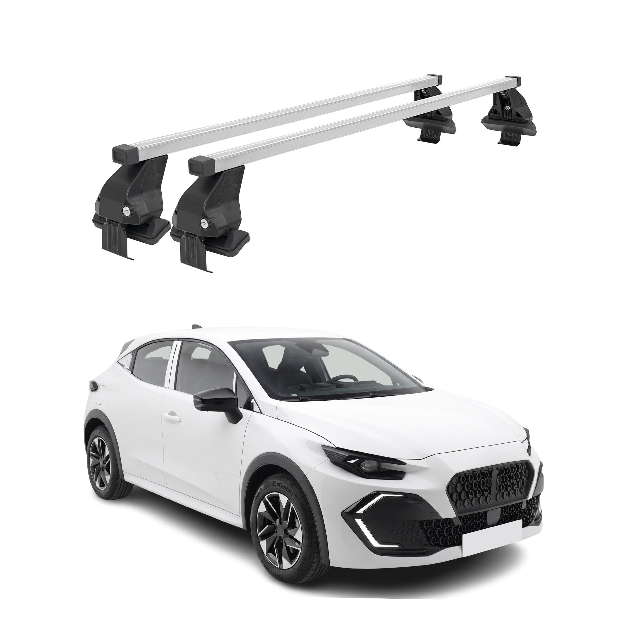 Menabo Dachträger Grundtäger für Renault Clio 6 2025-2026 50kg Stahl Silber 2tlg