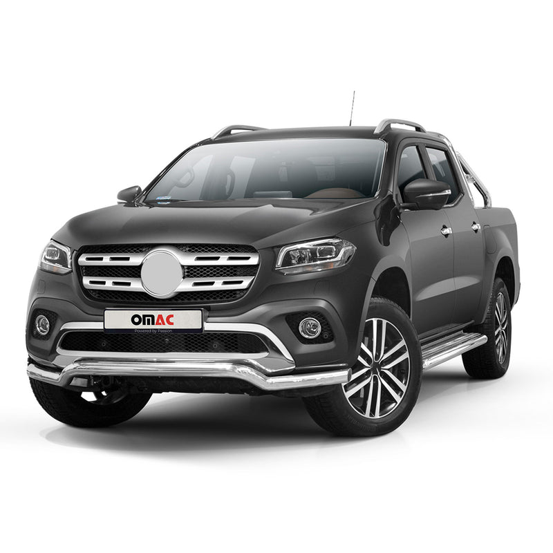 Frontbügel Frontschutzbügel Schutz für Mercedes X Klasse 2017-2020 ABE Silber