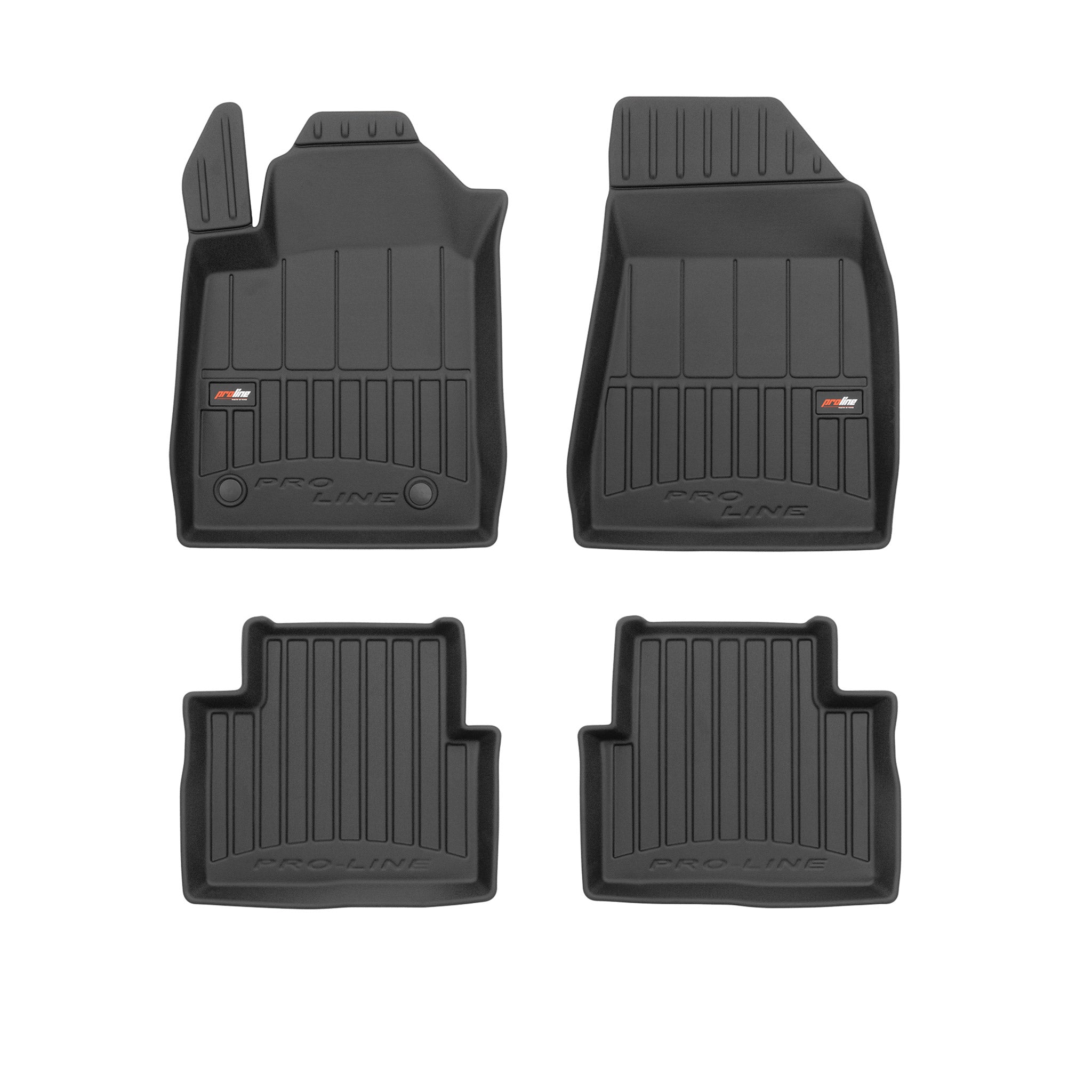 OMAC Gummi Fußmatten für Alfa Romeo Giulietta 2010-2020 Premium Gummi Schwarz 4x
