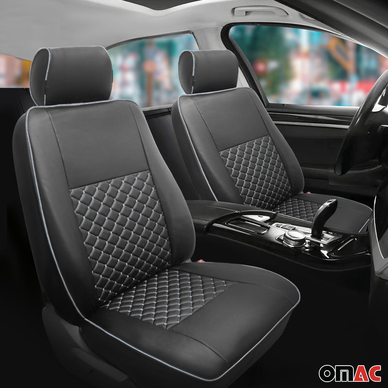 Sitzbezüge Schonbezüge für Mercedes Vito W639 2003-2014 Kunstleder Schwarz Weiß
