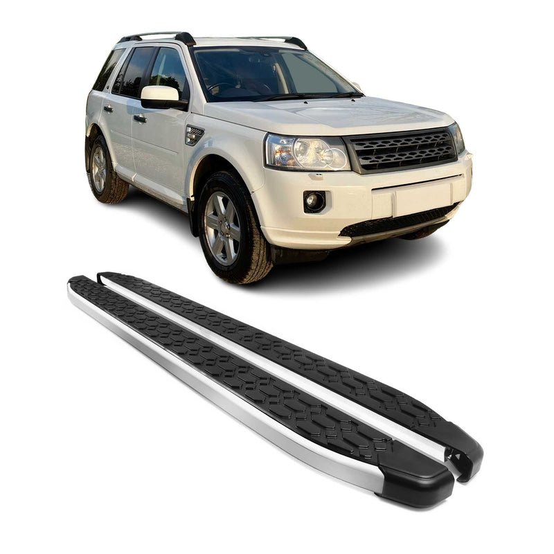 Alu Trittbretter Seitenschweller für Land Rover Freelander 2006-2014 Schwarz