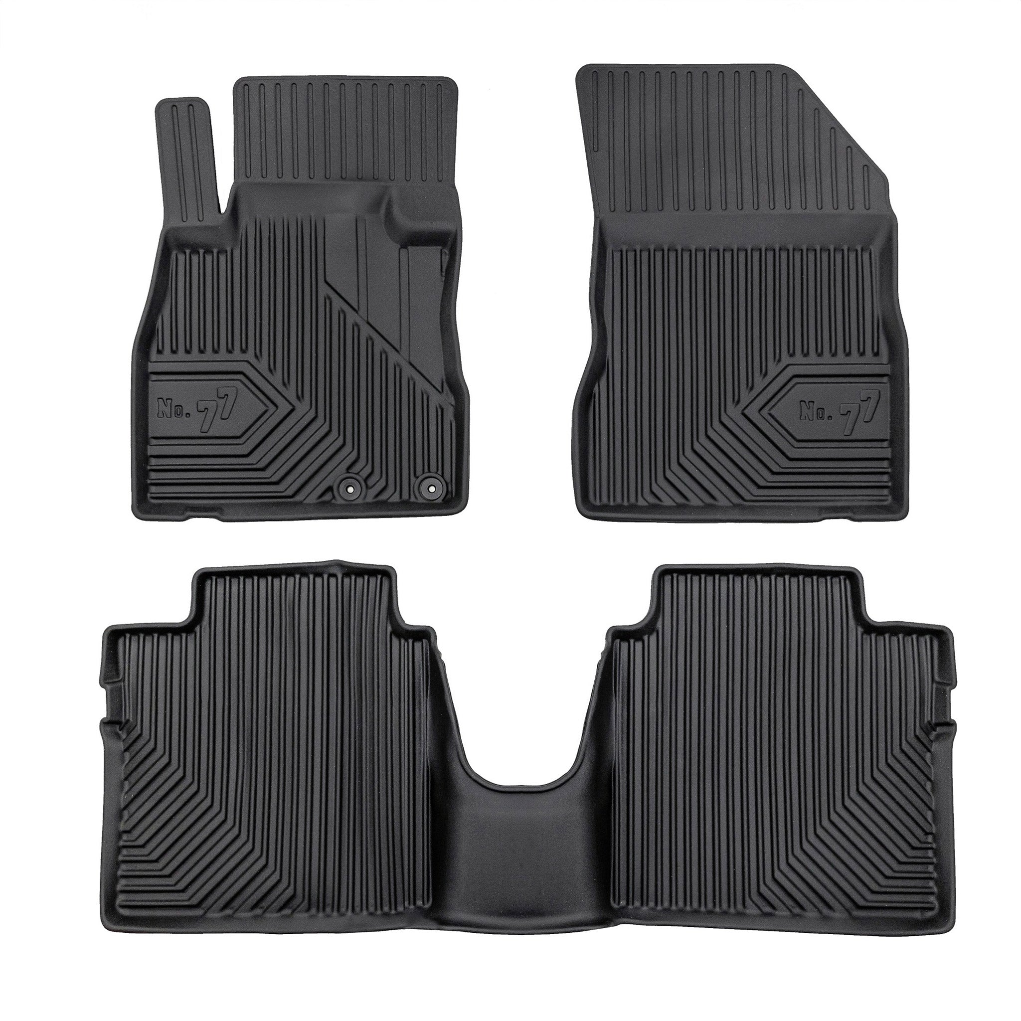 Fußmatten Gummimatten für Nissan Note II 2012-2017 Pre-FL TPE Schwarz 3 tlg