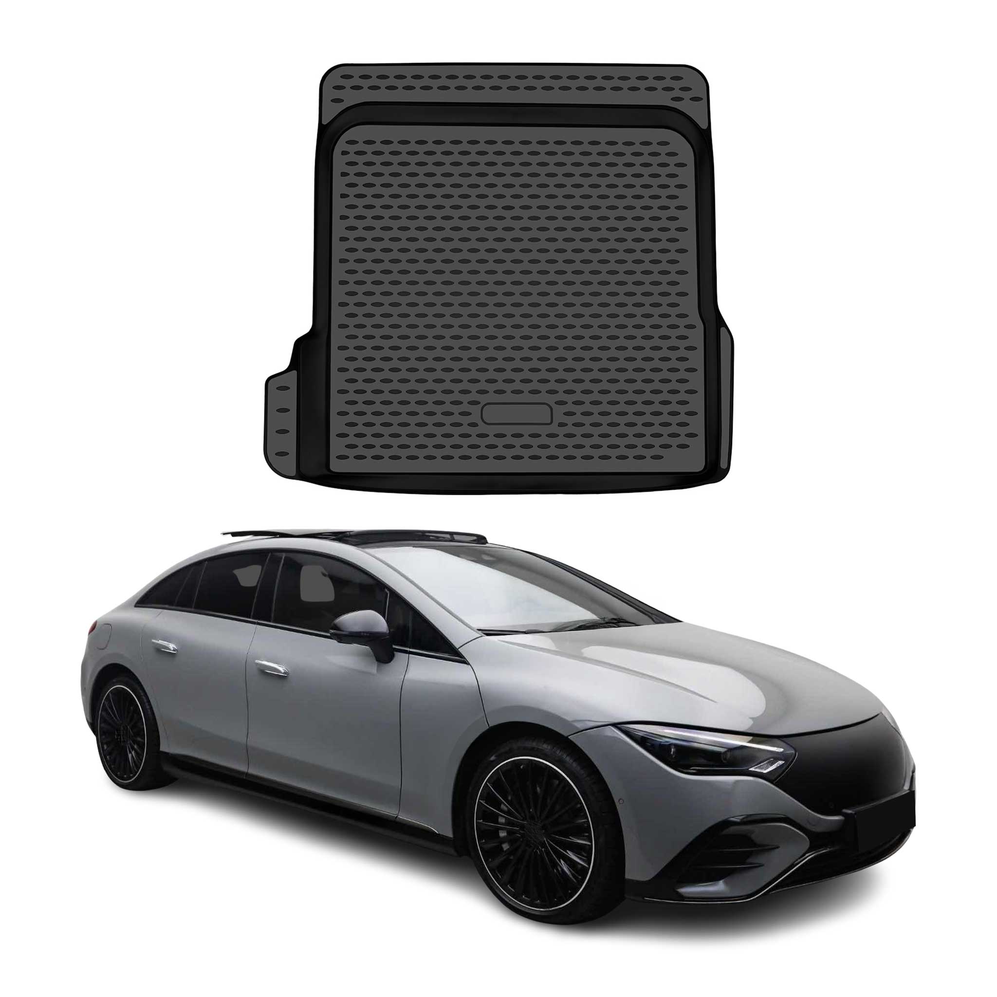 Kofferraummatte Laderaumwanne für Mercedes EQE V295 2023-2026 TPE Schwarz