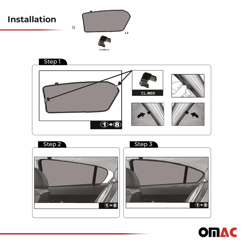 Sonnenschutz Seitenfenster für Mercedes B Klasse W246 2011-2018 Heckscheibe 2tlg