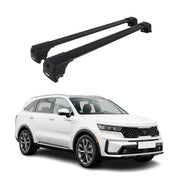 Dachträger Grundtäger für Kia Sorento mk4 2021-2026 75kg Aluminium Schwarz 2 tlg