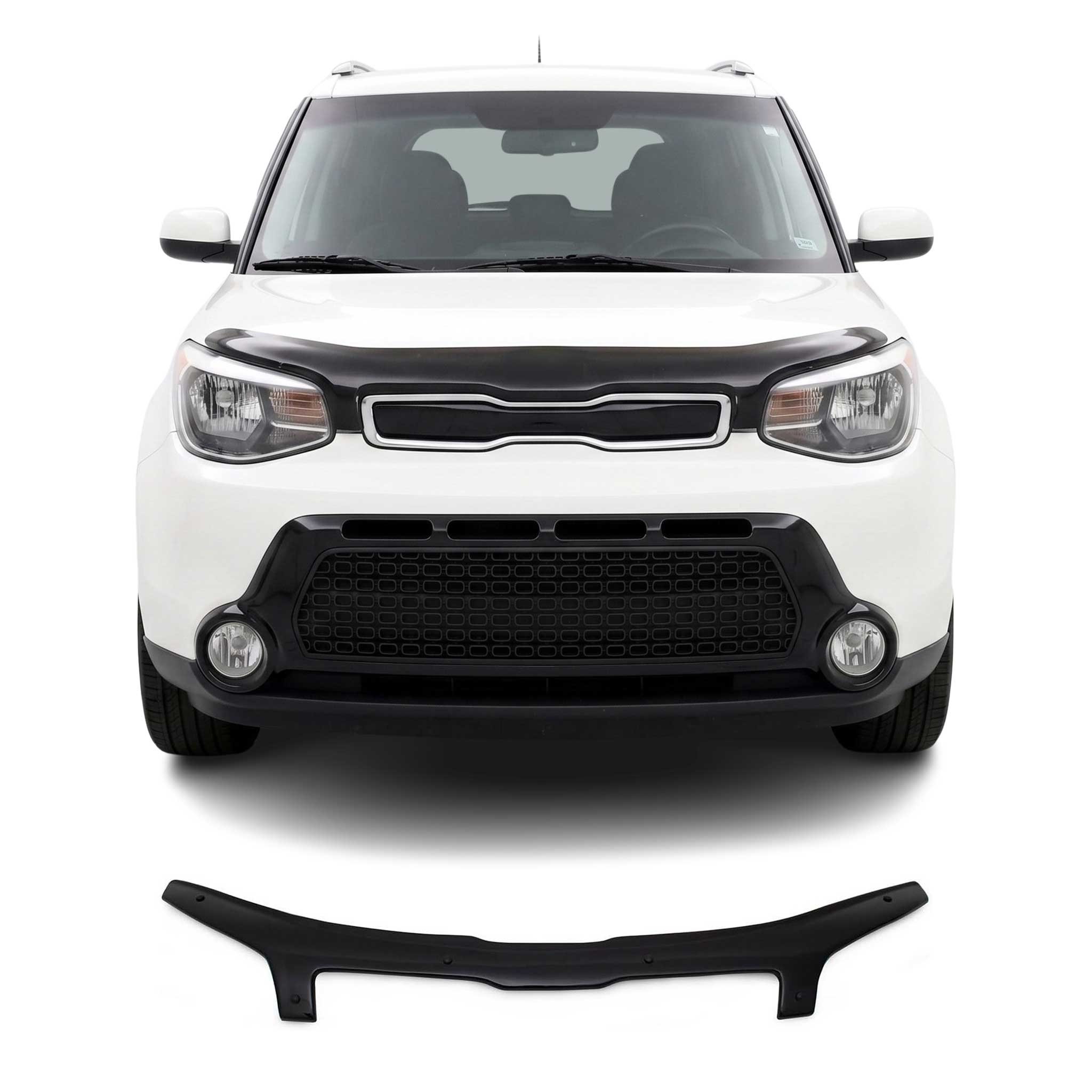 Motorhaube Deflektor Insekten Steinschlagschutz für Kia Soul 2014-2019 Dunkel