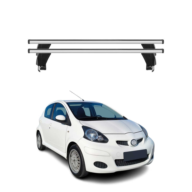 Menabo Dachträger Grundtäger für Toyota Aygo 2005-2014 50kg Alu Silber 2 tlg