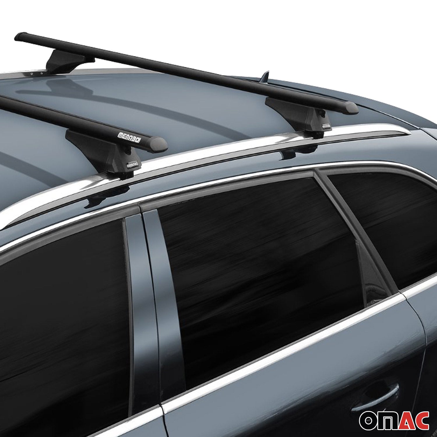 Menabo Dachträger Grundtäger für Peugeot 3008 2020-2023 FL 75kg Alu Schwarz 2x