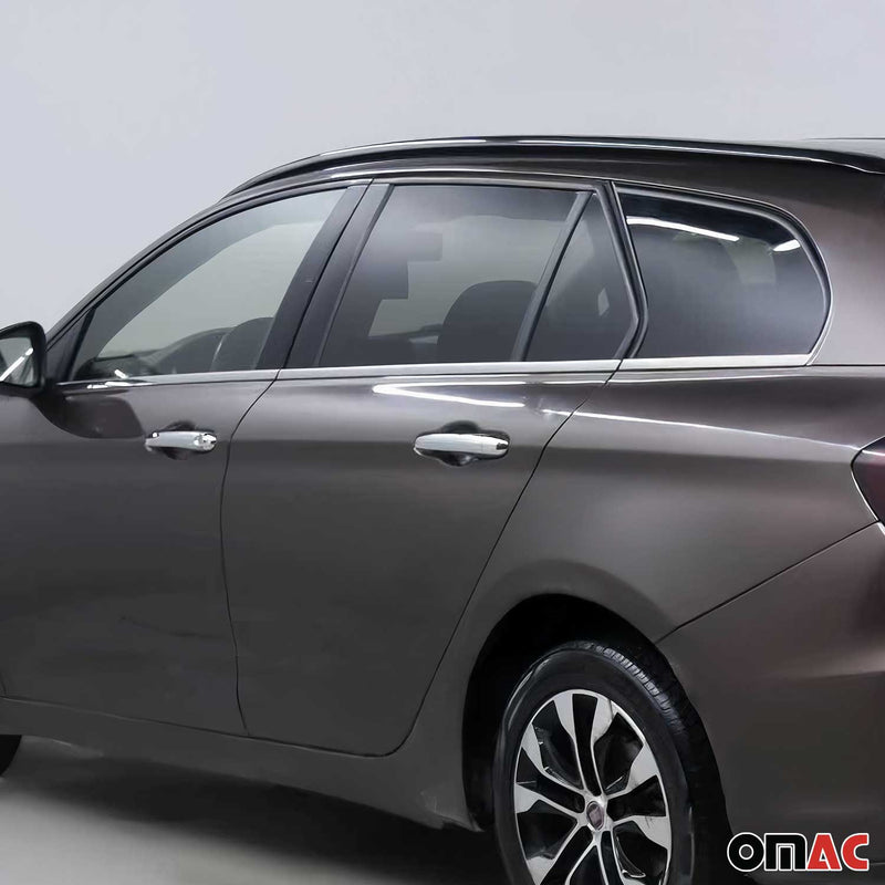 Fensterleisten Zierleisten für Fiat Tipo Kombi 2015-2025 Edelstahl Chrom 6tlg