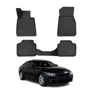 OMAC Gummi Fußmatten für BMW 4er Coupe Grand Coupe F32 F36 2013-2021 Schwarz 4x