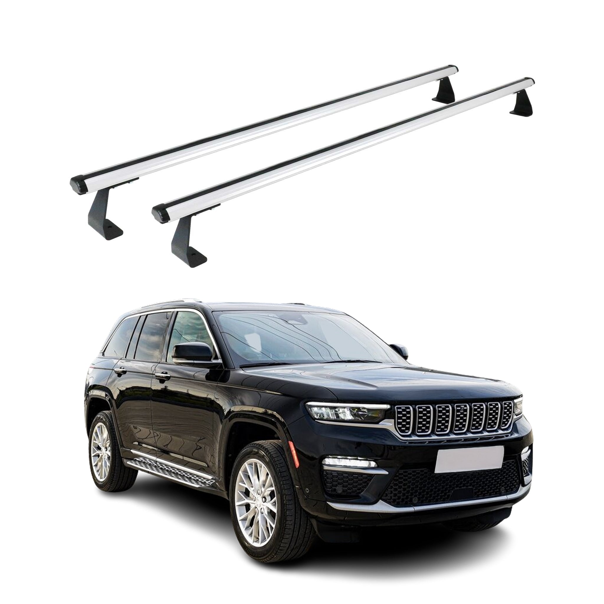 Dachträger Grundtäger für Jeep Grand Cherokee V WL 2023-2026 75kg Alu Silber 2x