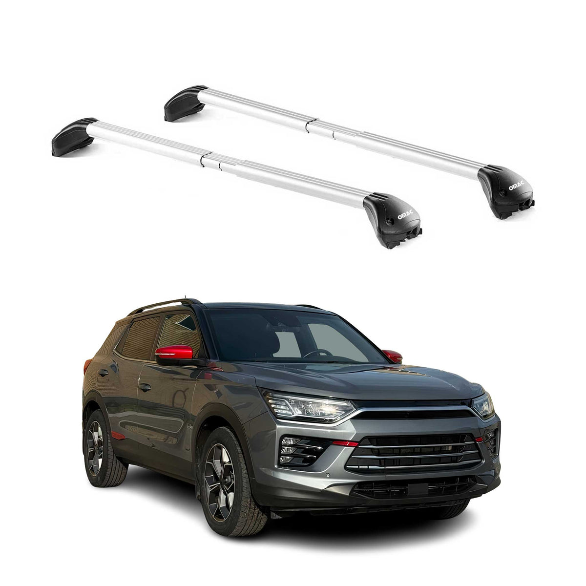 Dachträger Grundtäger für Ssangyong Korando 2019-2026 5 tür 100kg Alu Silber ABE
