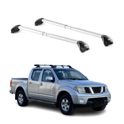 Dachträger Grundtäger für Nissan Navara 2004-2023 4 tür 100kg Alu Silber 2x ABE