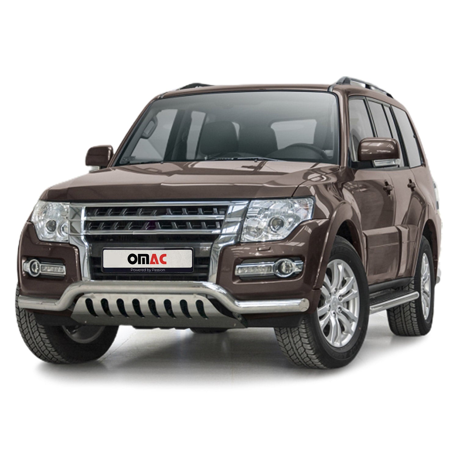 Frontbügel Frontschutzbügel für Mitsubishi Pajero 2014-2022 Edelstahl ABE Silber