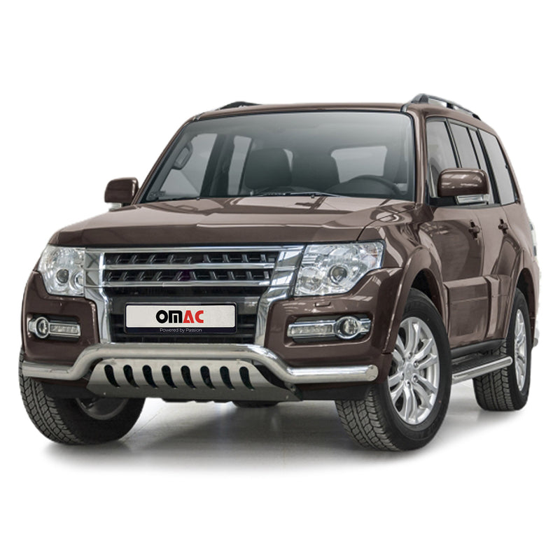 Frontbügel Frontschutzbügel fürsubishi Pajero 2014-2022 Edelstahl ABE Silber