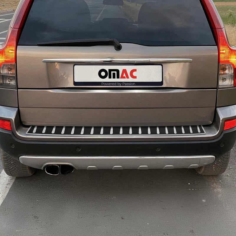 Ladekantenschutz Stoßstange für Volvo XC90 2003-2015 Edelstahl Kohlefaserfolien