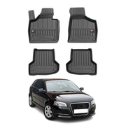 OMAC Gummi Fußmatten für Audi A3 Schrägheck / Sportback 2003-13 Automatten 4tlg