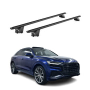 Dachträger Grundtäger für Audi Q8 2018-2026 100kg Aluminium Schwarz 2 tlg ABE