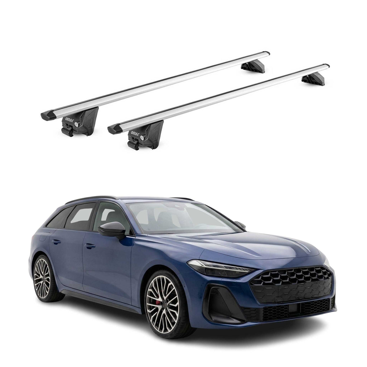 Dachträger für Audi A5 B10 Avant 2025-2026 100kg Aluminium Silber 2x ABE