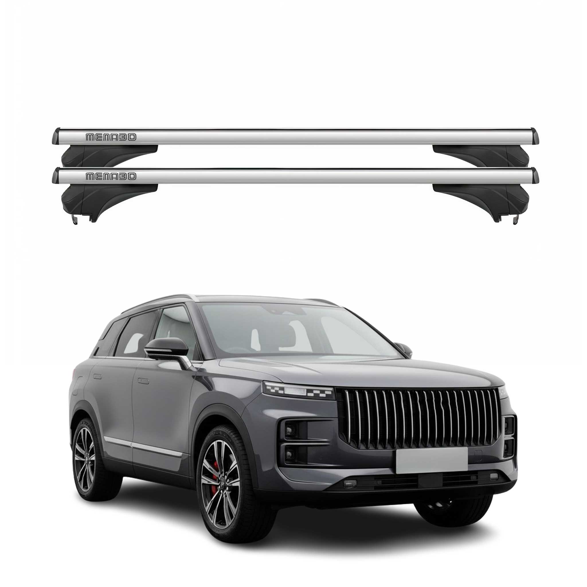 Menabo Dachträger Grundtäger für Jaecoo J7 2024-2026 Aluminium Silber 2 tlg